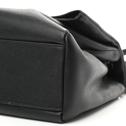 Saint Laurent Grain De Poudre Medium West Hollywood Monogram Fold-Over Black 10 of 11