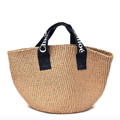 Chloe X MIFUKO Raffia Kids Basket Bag Black Beige 1 of 10