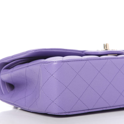 Chanel Caviar Quilted Medium Double Flap Purple 6 of 11
