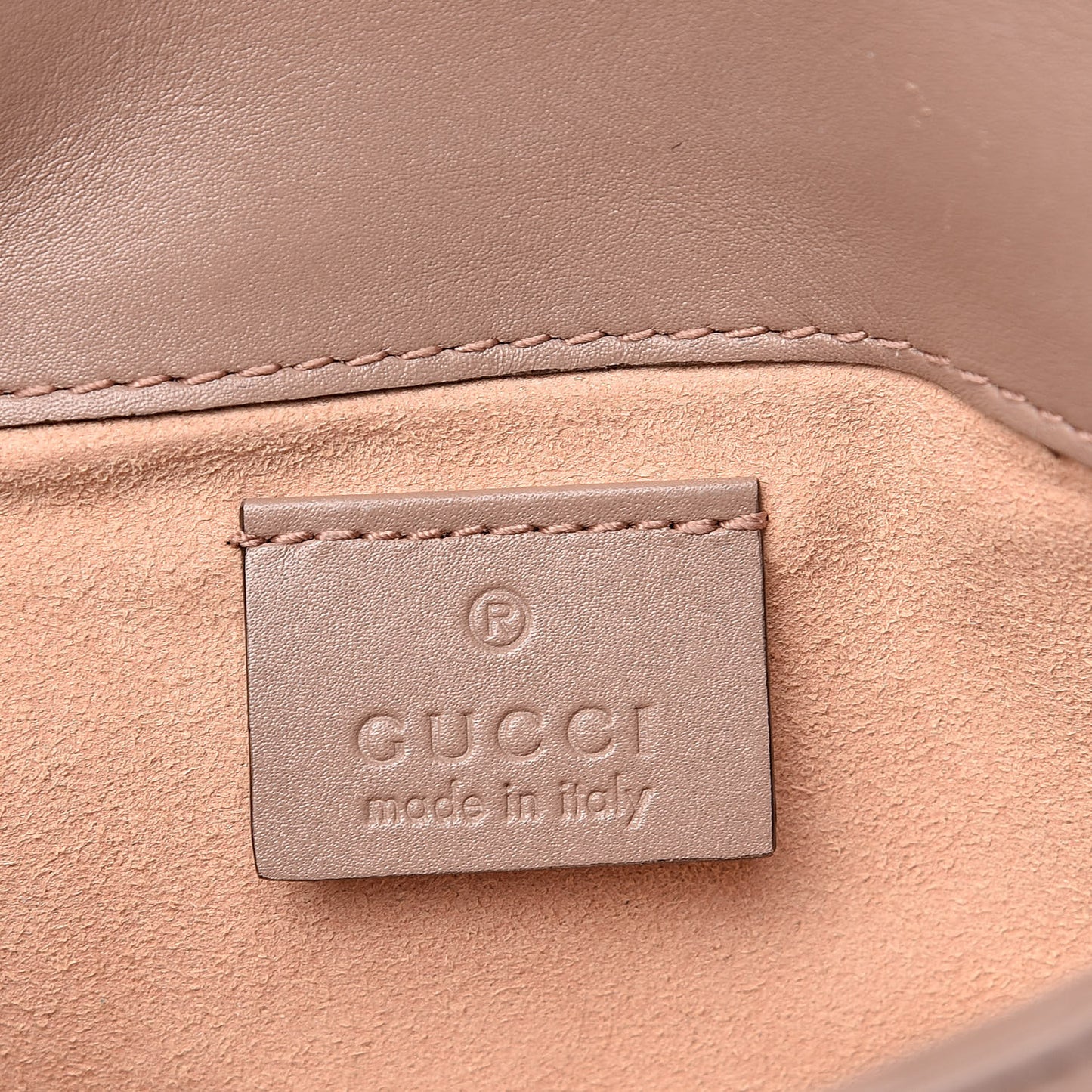Calfskin Matelasse Super Mini GG Marmont Shoulder Bag Porcelain Rose