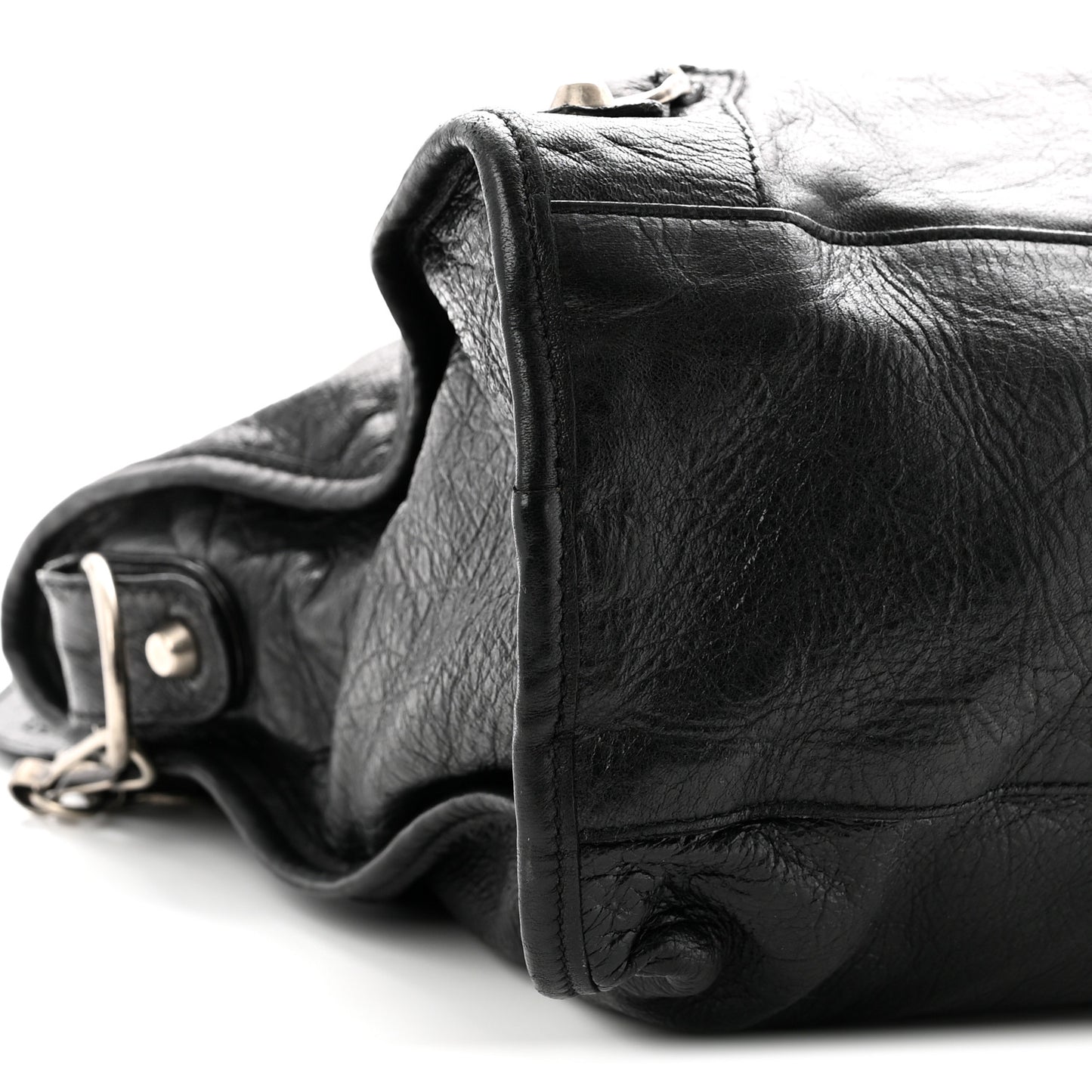 Agneau Classic Silver Hardware City Black