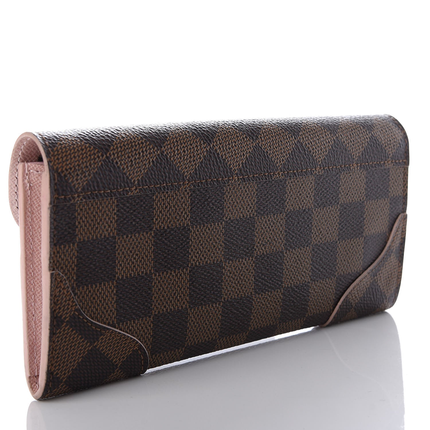 Louis Vuitton Damier Ebene Caissa Wallet Rose Ballerine 3 of 8