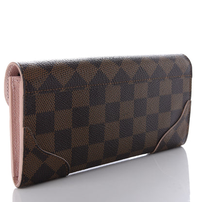 Louis Vuitton Damier Ebene Caissa Wallet Rose Ballerine 3 of 8