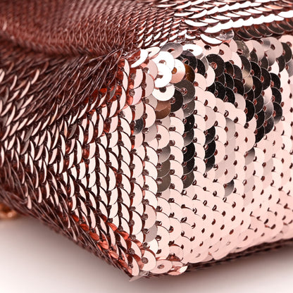 Fendi Sequin Metallic Nappa Pequin Mini Baguette Rame 10 of 11