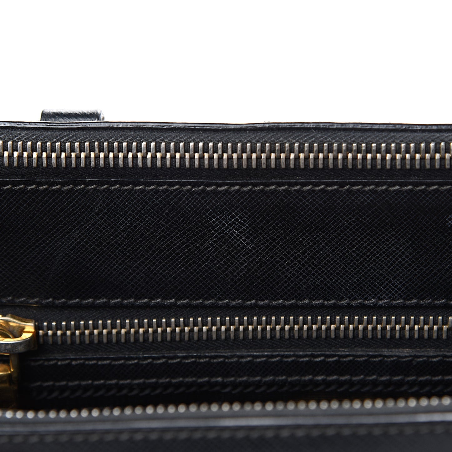 Saffiano Small Galleria Double Zip Tote Black