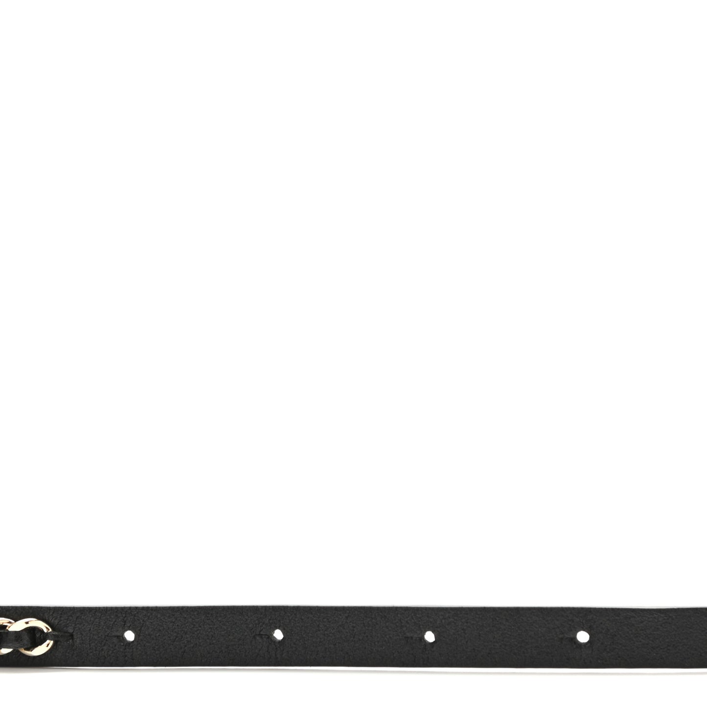 Calfskin Metal CC Chain Belt 90 36 Black
