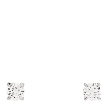 Tiffany Platinum Diamond .27ctw Solitaire Earrings 1 of 5