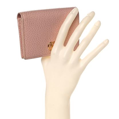 Gucci Dollar Calfskin GG Marmont Card Case Perfect Pink 2 of 10