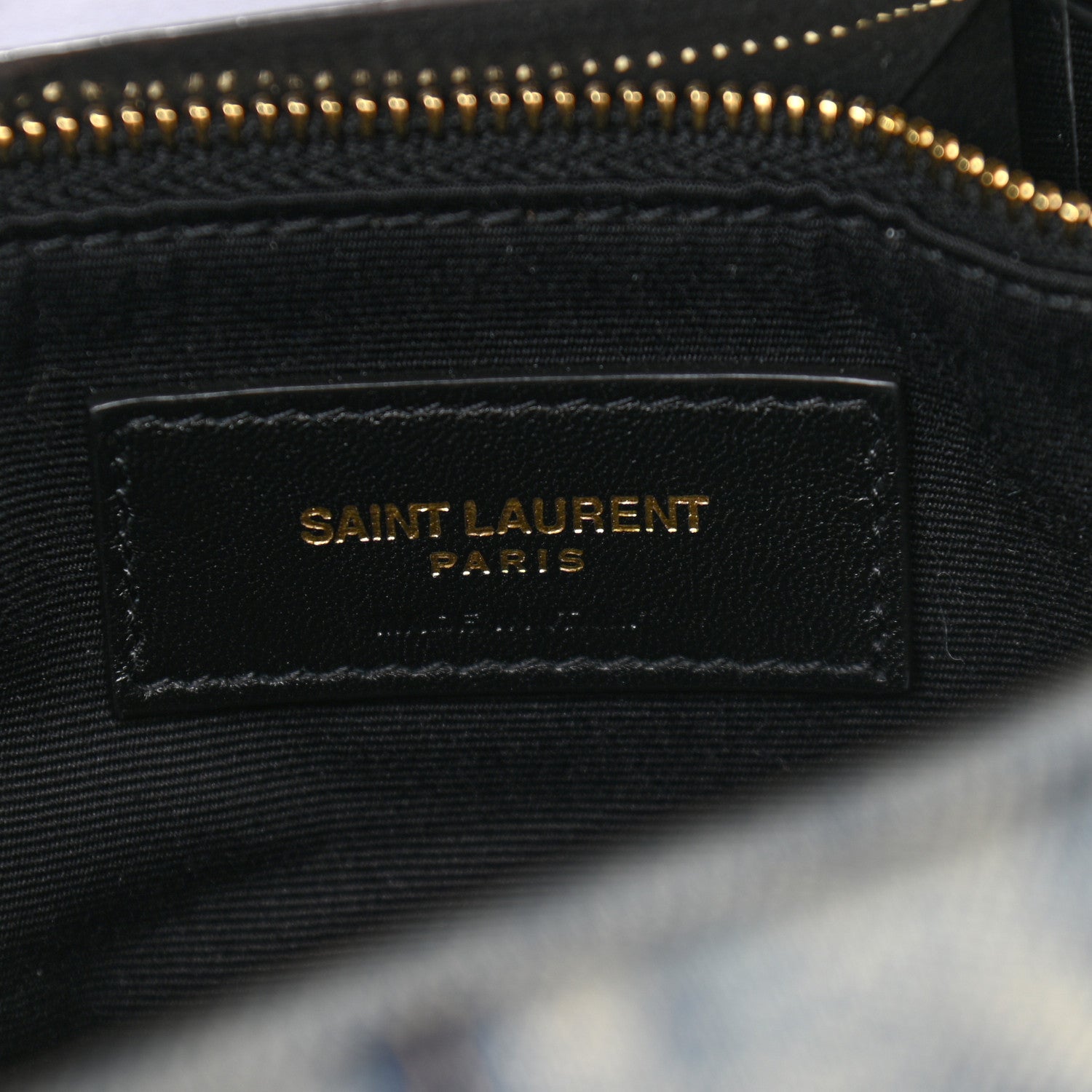 Saint Laurent Denim Quilted Toy Loulou Puffer Monogram Chain Satchel Rodeo Blue 8 of 10