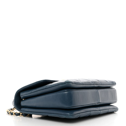 Chanel Lambskin Quilted Small Trendy CC Flap Dual Handle Bag Navy 4 of 10