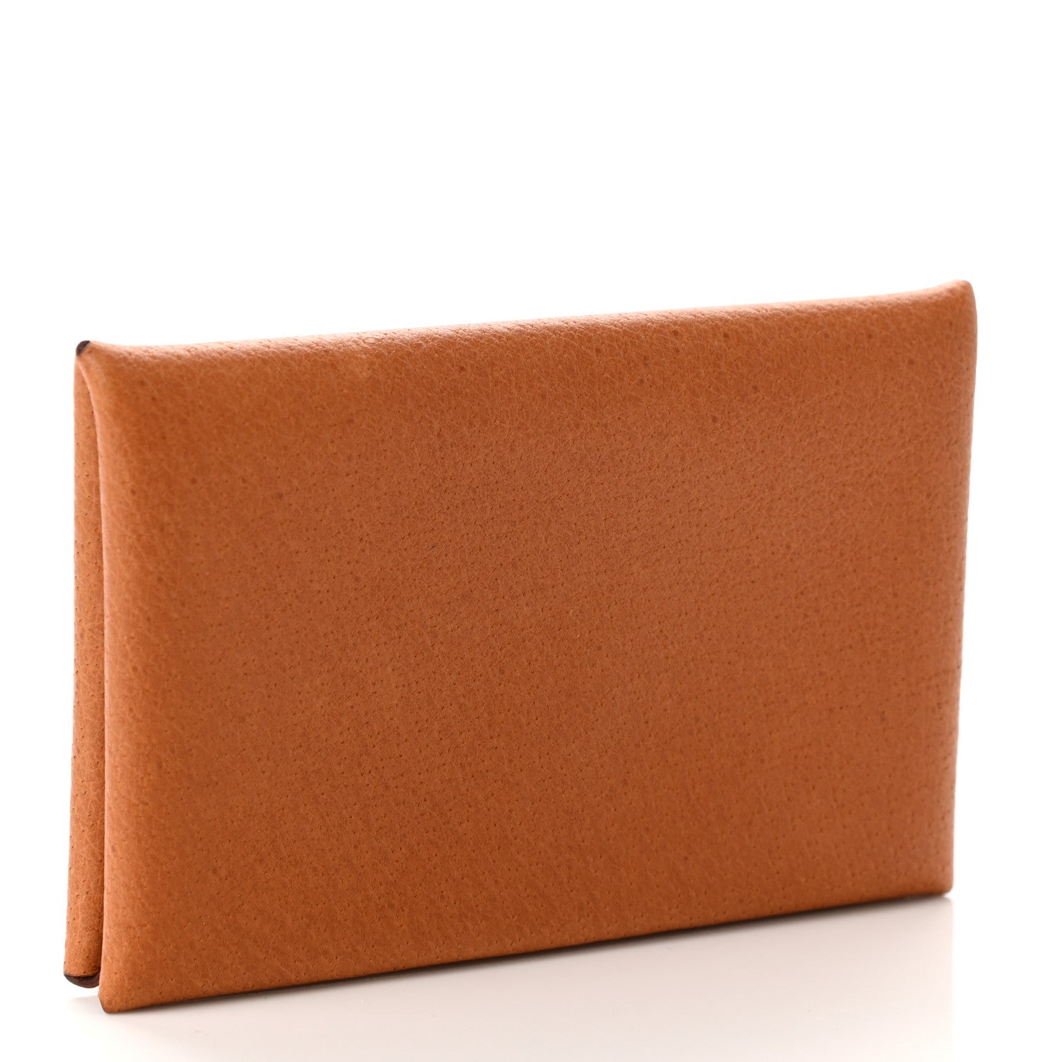 Hermes Peau Porc Calvi Card Case Toffee 3 of 7