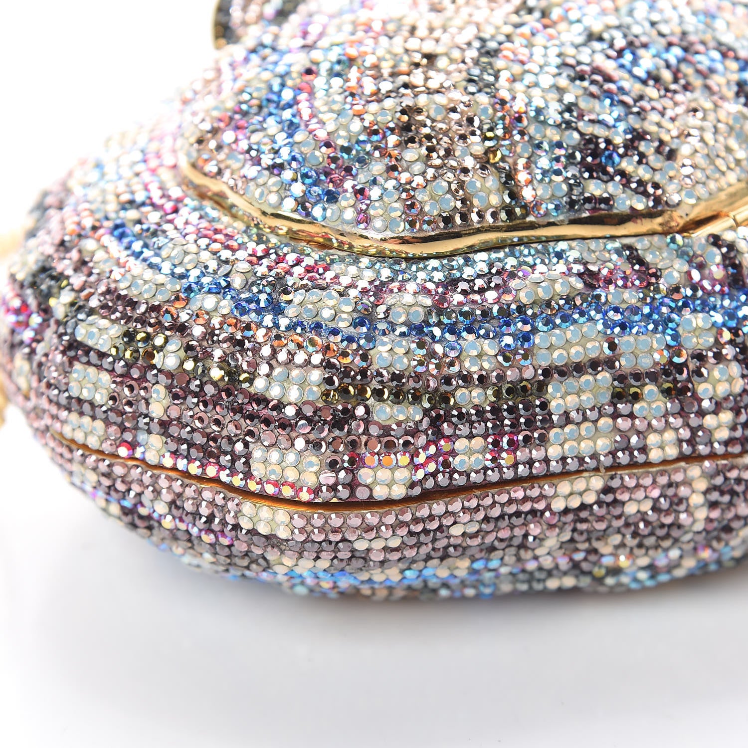 Judith Leiber Crystal Seashell Minaudiere Chain Clutch Multicolor 9 of 10