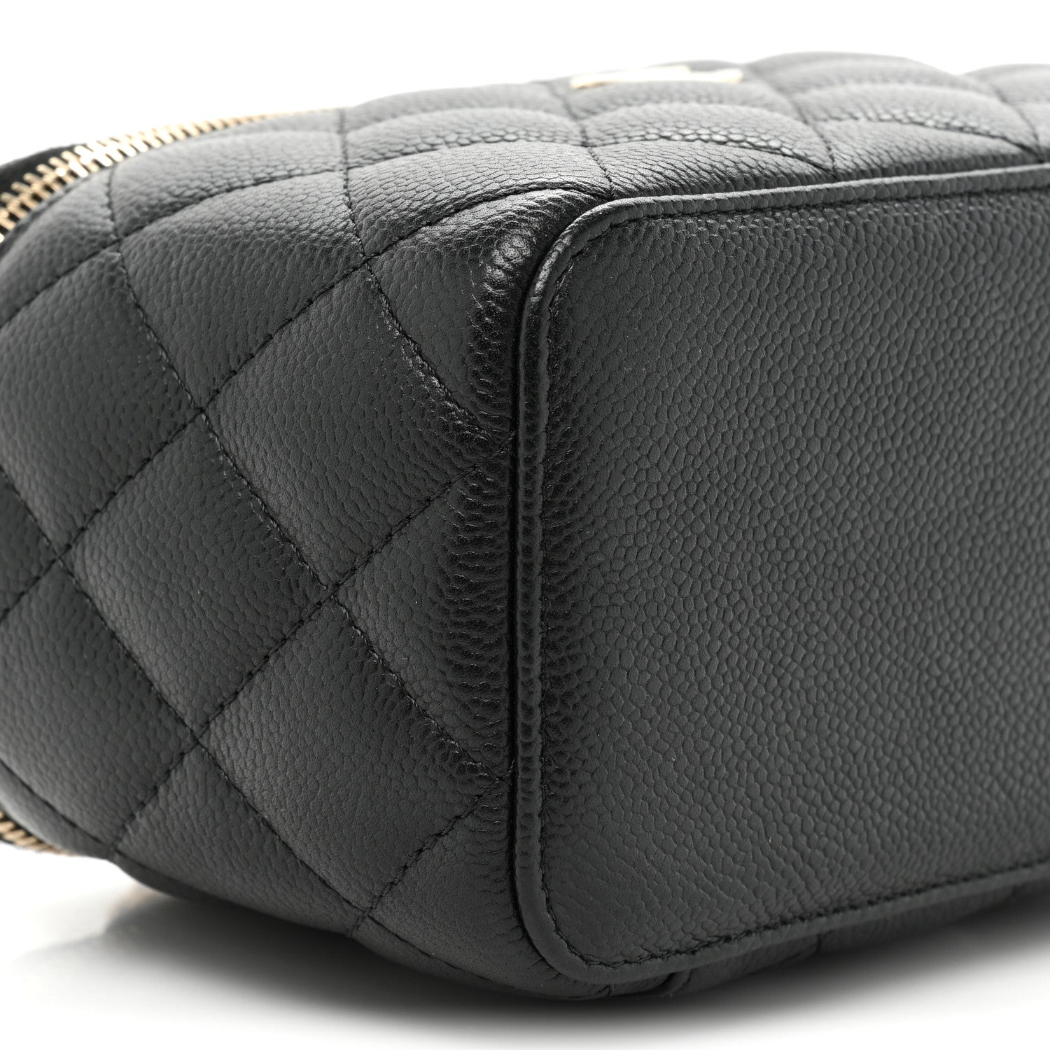 Chanel Caviar Quilted Small Vanity Case With Chain Black 9 of 11