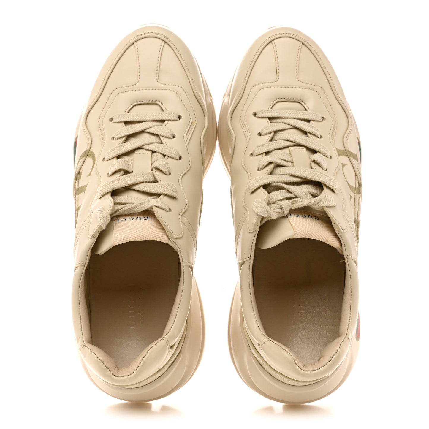 Calfskin Logo Womens Rhyton Sneakers 39 Ivory