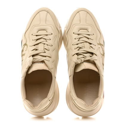 Gucci Calfskin Logo Womens Rhyton Sneakers 39 Ivory 2 of 14