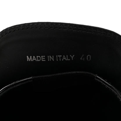 Prada Spazzolato Metal Triangle Logo 50mm Loafers 40 Black 8 of 18