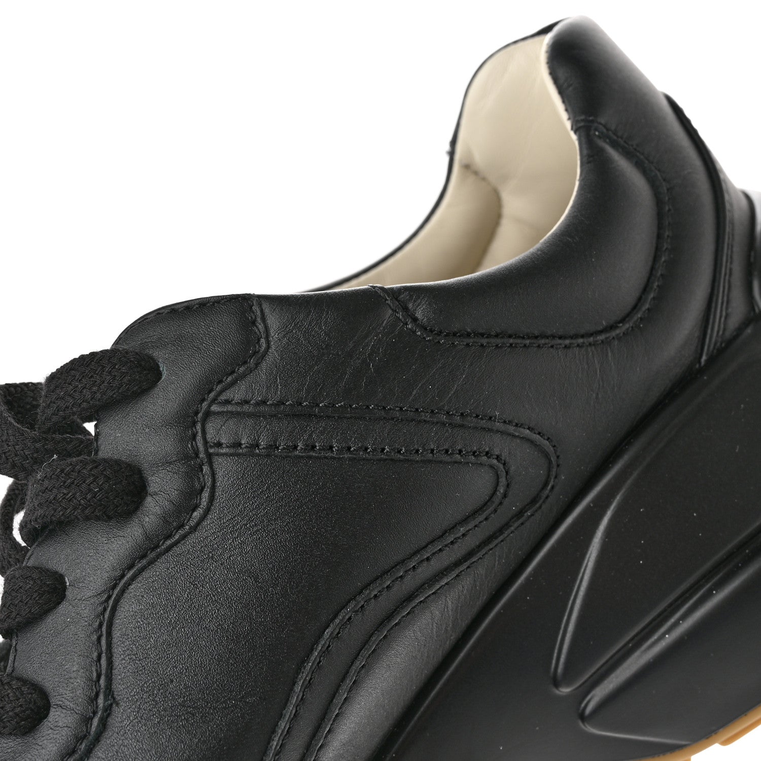 Gucci Calfskin Iridescent Logo Womens Rhyton Sneakers 40 Black 11 of 12