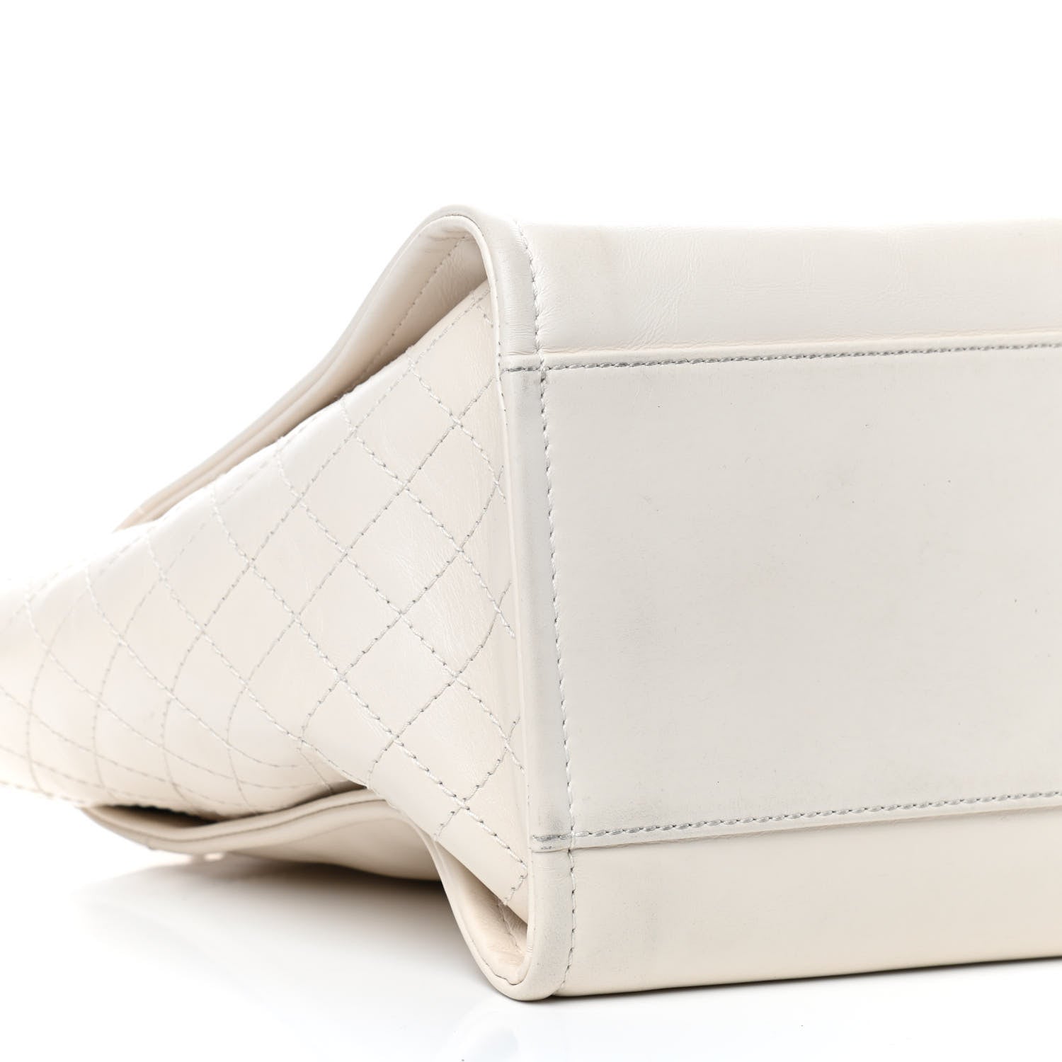 Chanel Aged Calfskin Medium Charms Deauville Tote White 9 of 10