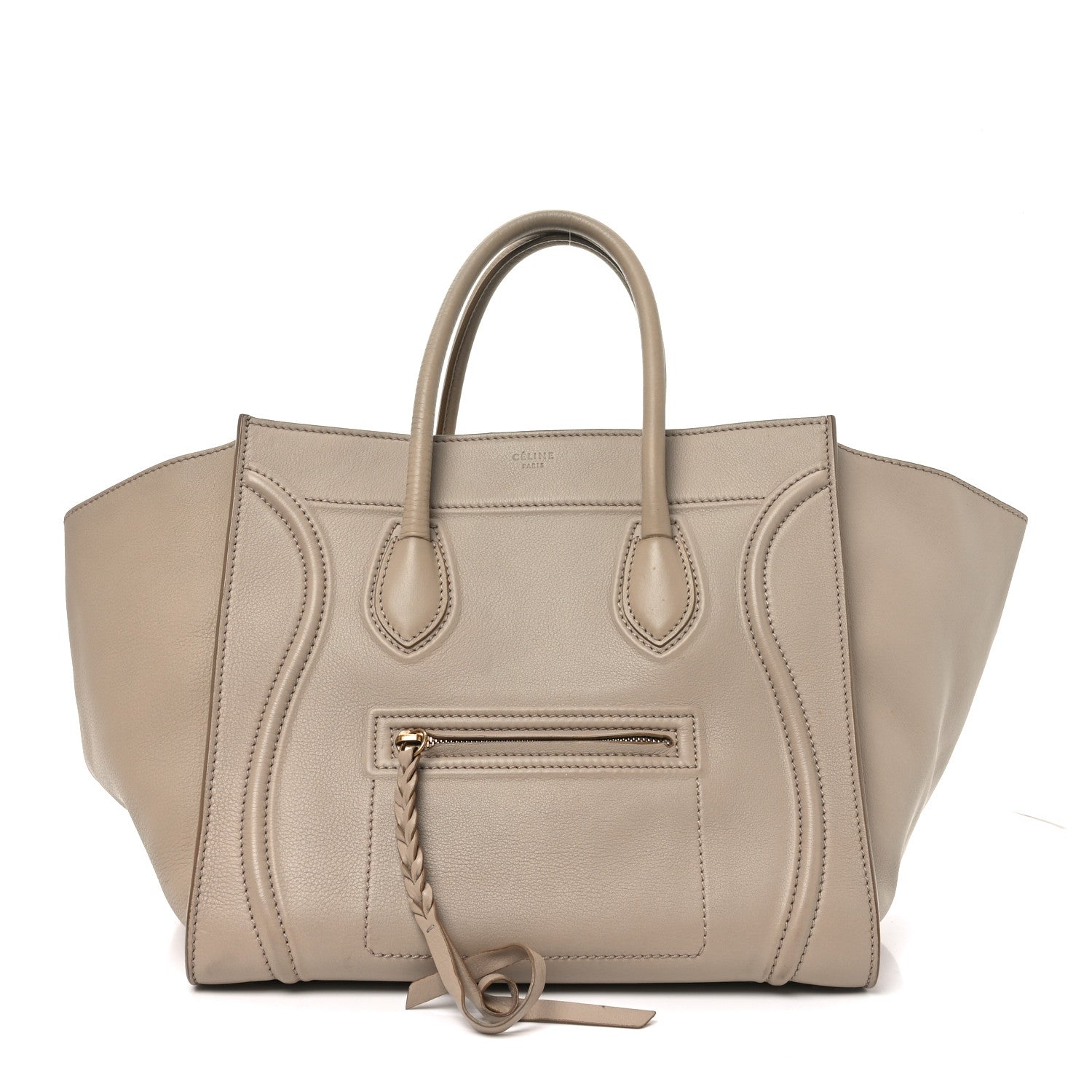 Celine Supple Calfskin Medium Phantom Luggage Beige 1 of 10