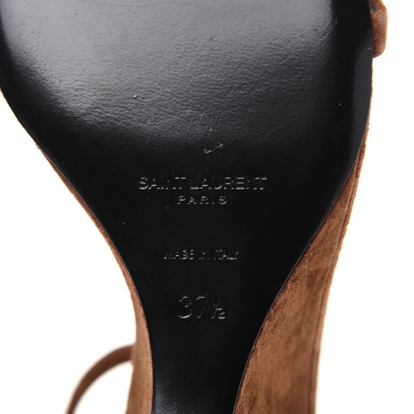 Suede Lila Wedge Sandals 37.5 Brown