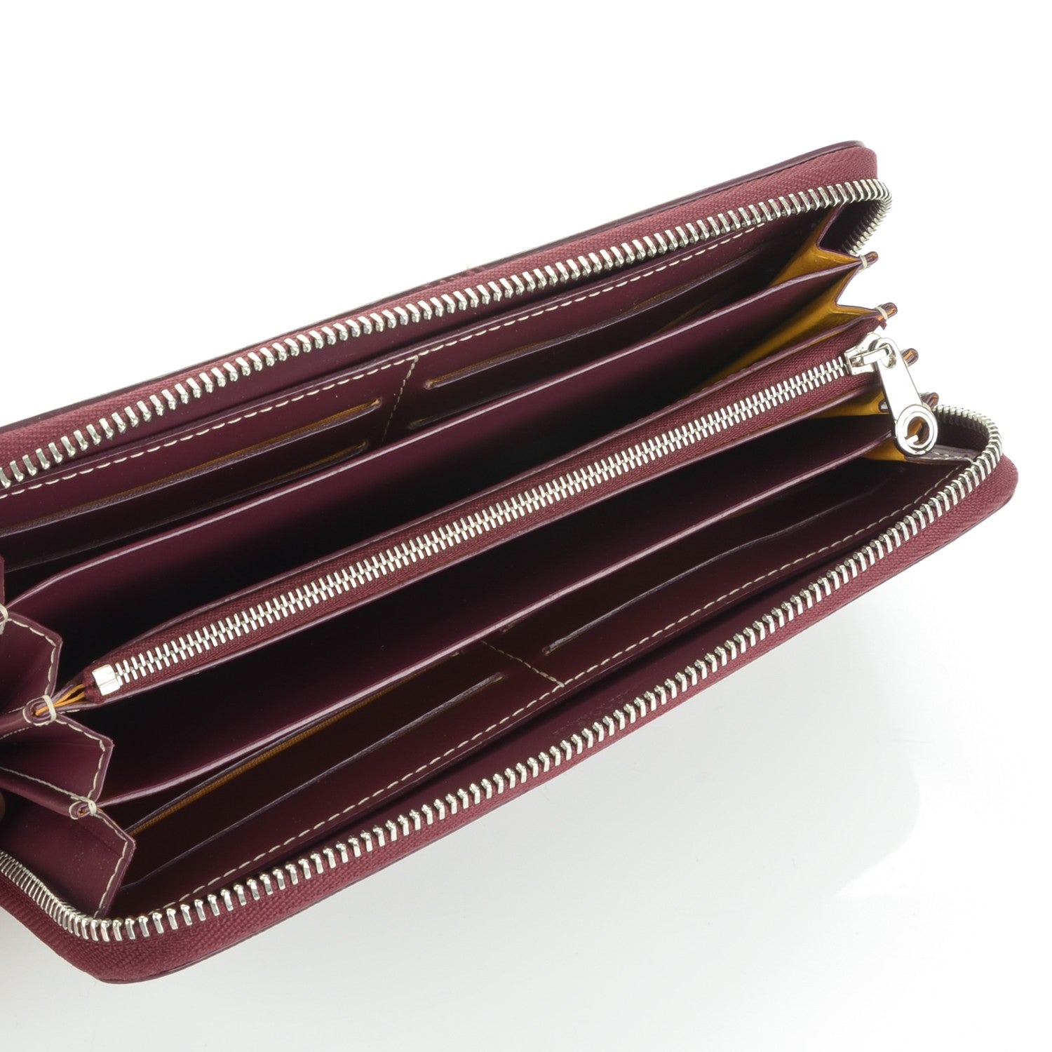 Goyard Goyardine Matignon Zip Around GM Wallet Burgundy 5 of 6