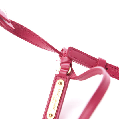 Saint Laurent Calfskin Matelasse Monogram Lou Camera Bag Fuxia 9 of 12