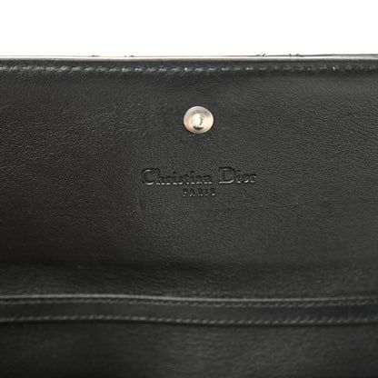 Christian Dior Patent Lambskin Cannage Lady Dior Rendezvous Wallet On Chain Black 7 of 8
