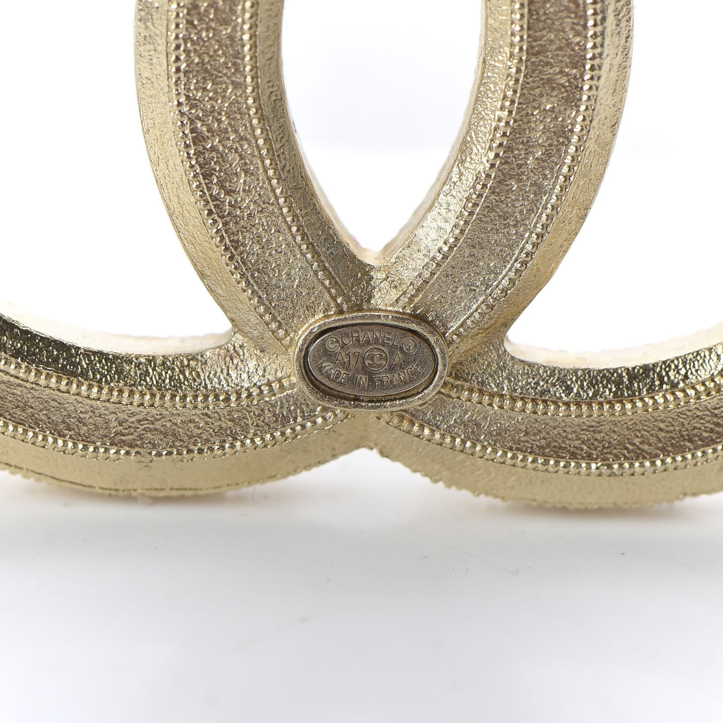 Pearl CC Brooch Gold
