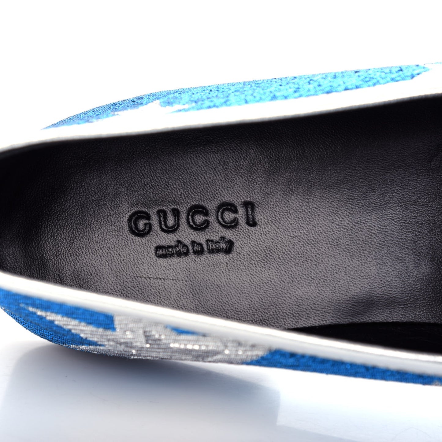 Lurex Calfskin Starry Sky Womens Jordaan Loafers 39 Bluette Silver