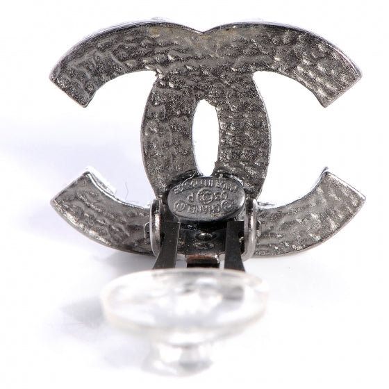 Ruthenium CC Spike Clip On Earrings