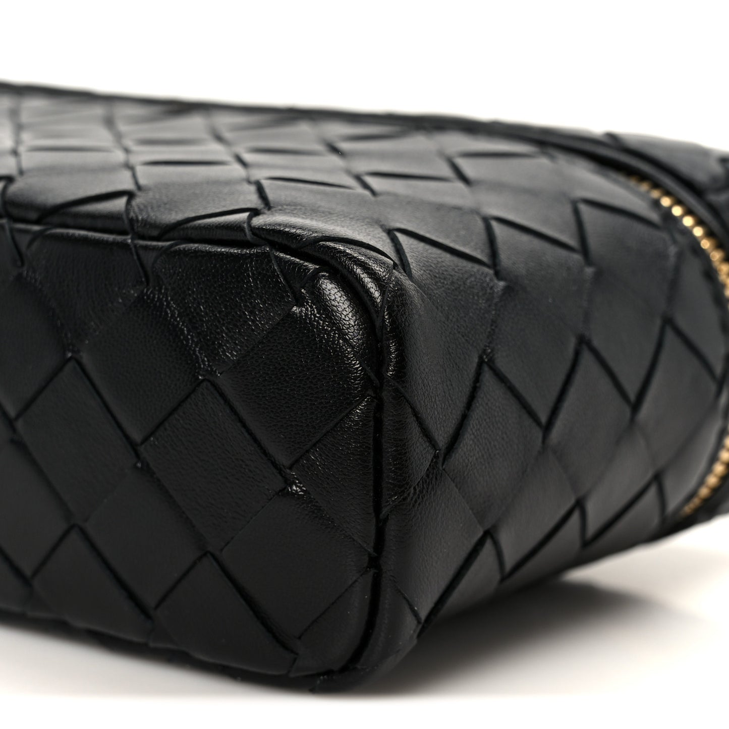 Calfskin Intrecciato Bang Bang Vanity Case Black Black