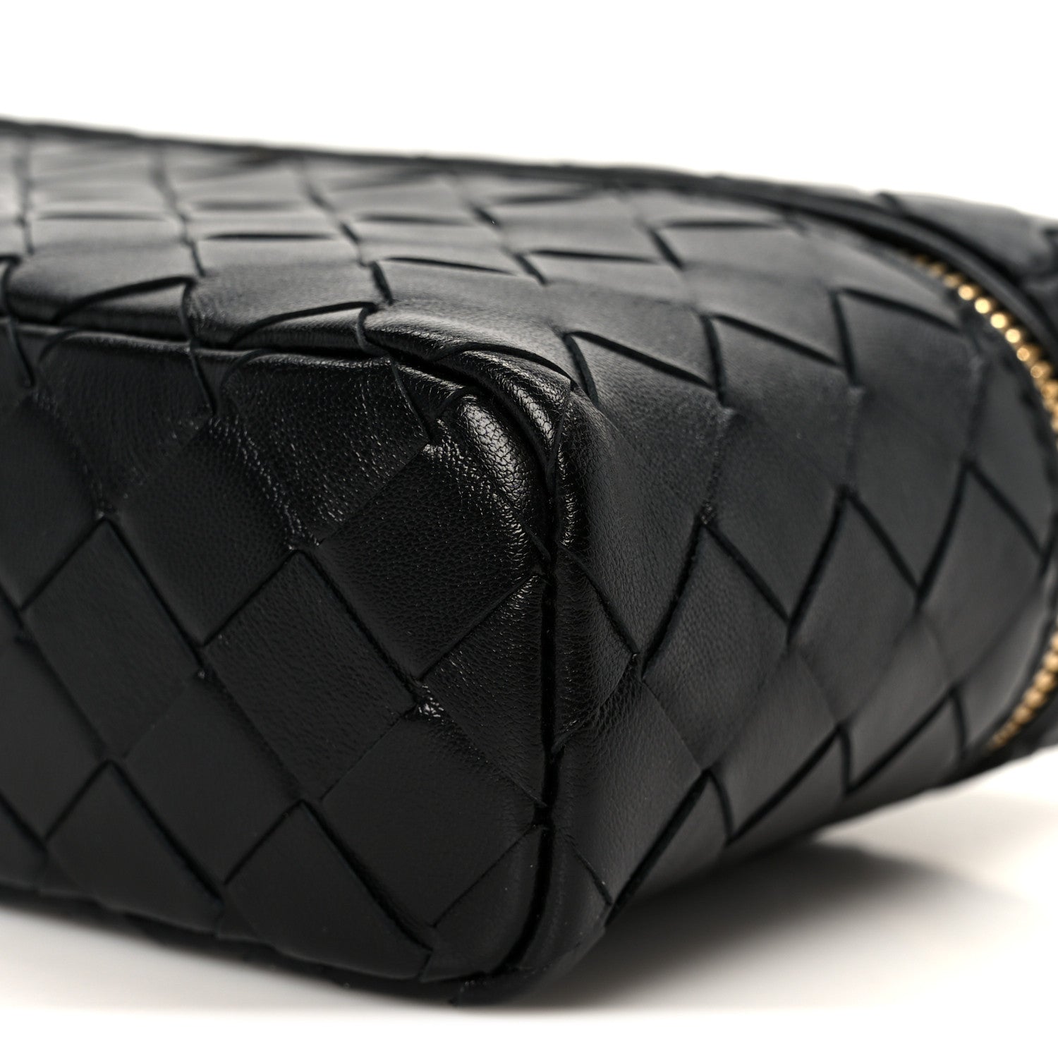 Bottega Veneta Calfskin Intrecciato Bang Bang Vanity Case Black Black 10 of 10