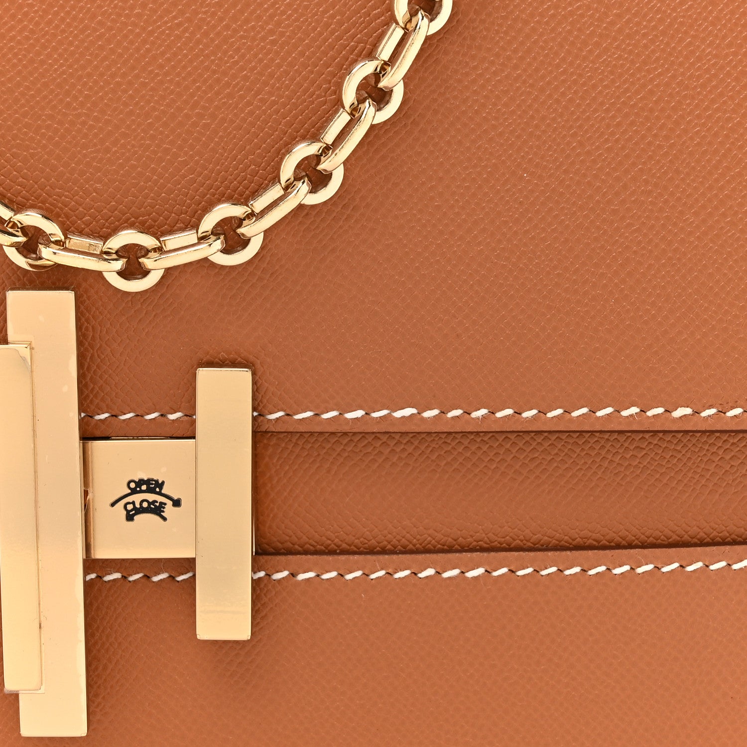 Hermes Epsom Cinhetic Boxy Top Handle Bag Gold 8 of 14