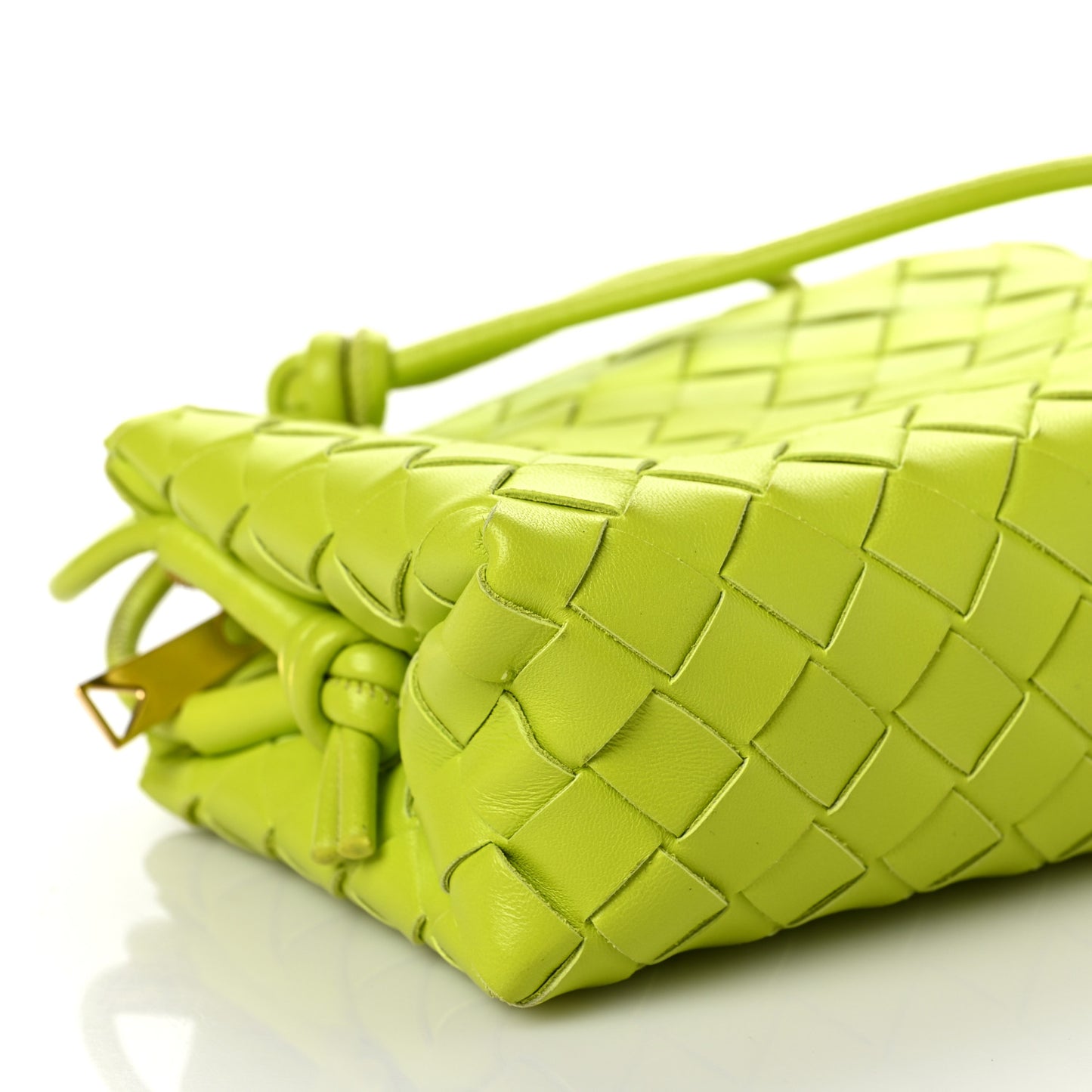 Nappa Intrecciato Mini Loop Camera Bag Acid Kiwi