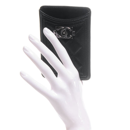 Chanel Lambskin Quilted Boy iPhone Case Black 2 of 8