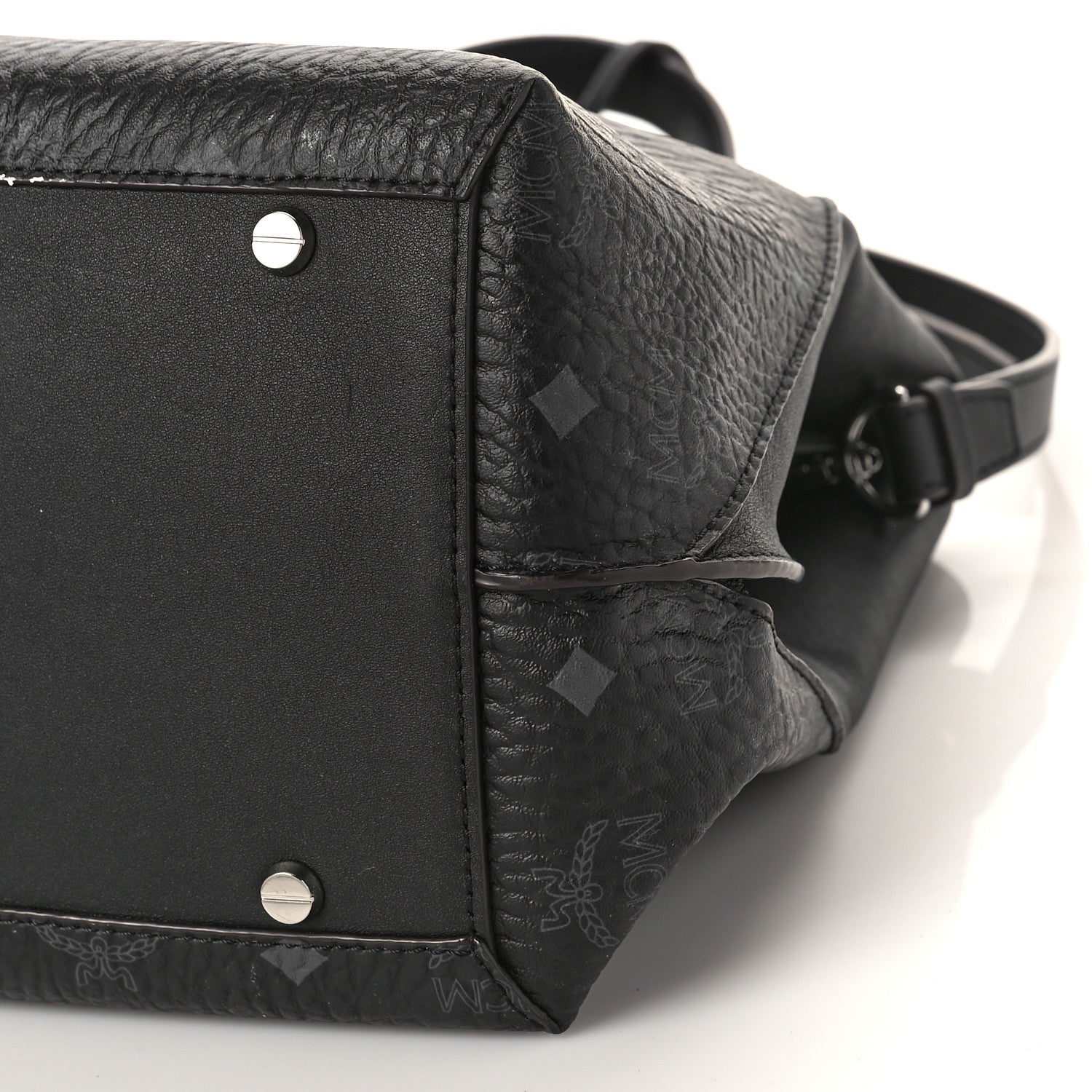 MCM Visetos Large Tote Black 8 of 10