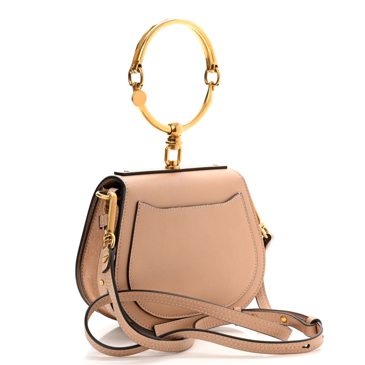 Chloe Calfskin Suede Small Nile Bracelet Bag Biscotti Beige 3 of 9