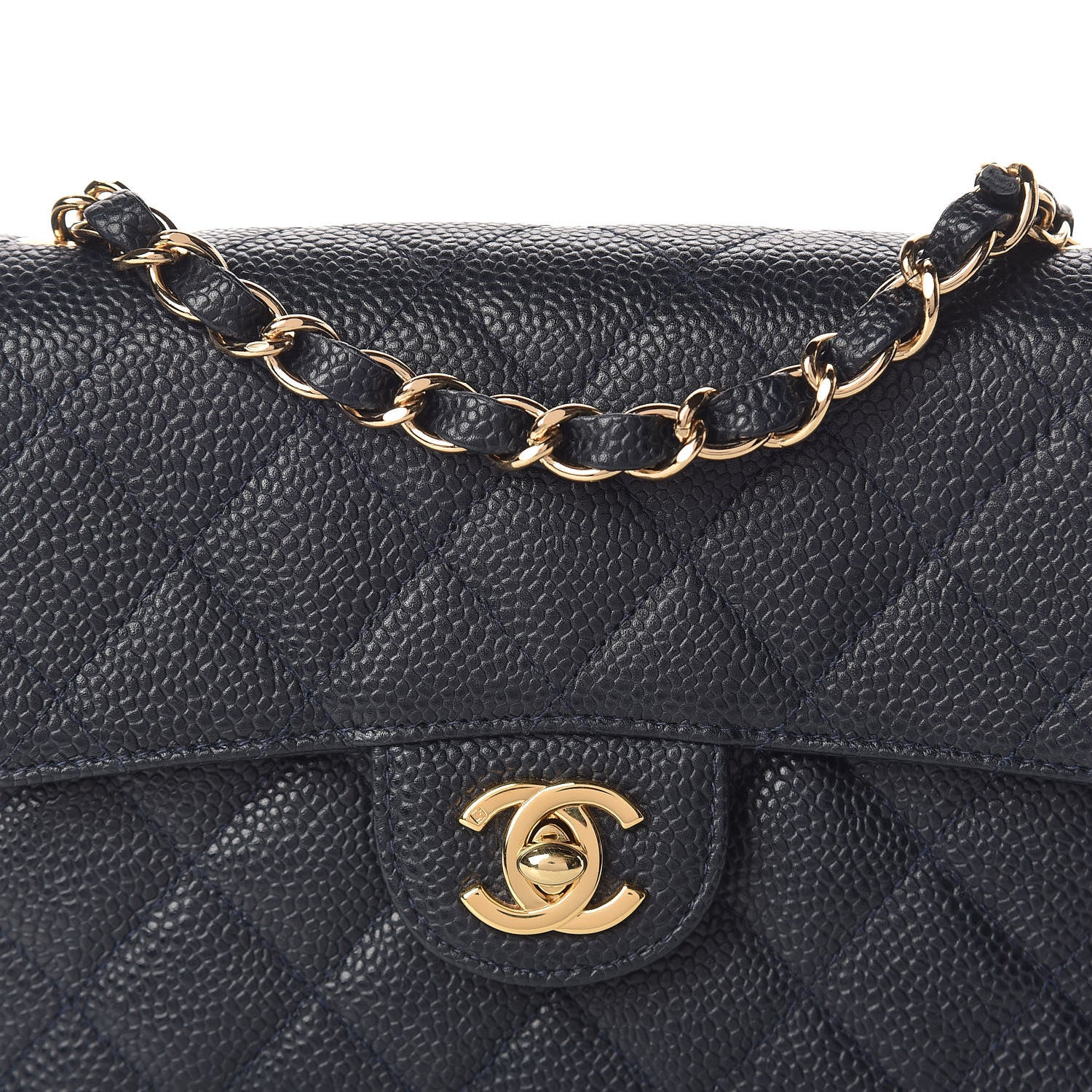 Chanel Caviar Quilted Mini Square Flap Navy 11 of 11