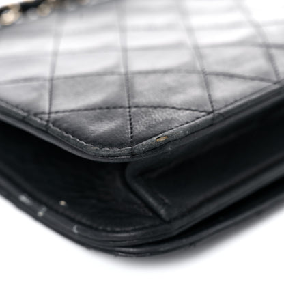 Chanel Lambskin Quilted Wallet On Chain WOC Black 10 of 28