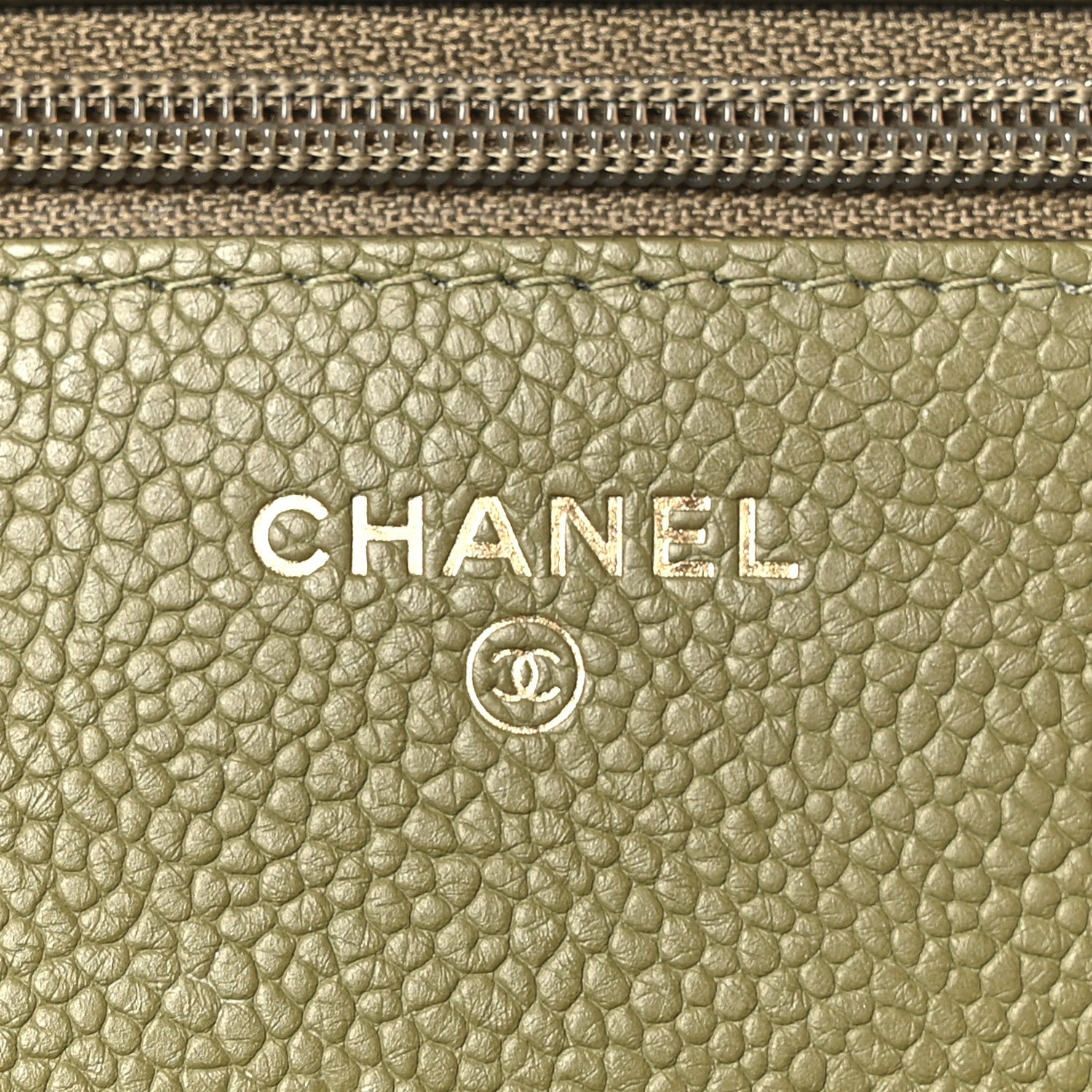 Chanel Caviar Quilted Boy Wallet On Chain WOC Light Green 6 of 11