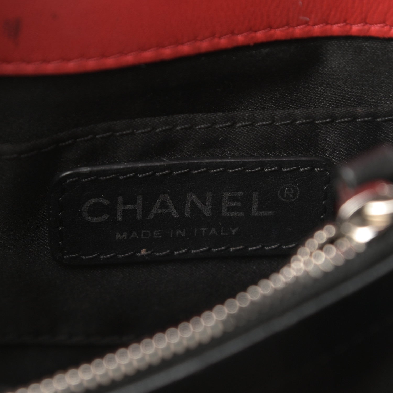 Chanel Lambskin Quilted Mini Graphic Flap Bag Red Black White 6 of 16