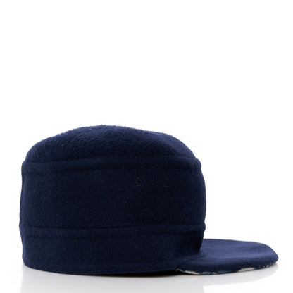 Christian Dior Wool Oblique Reversible Chic Military Cap 57 Blue 9 of 17