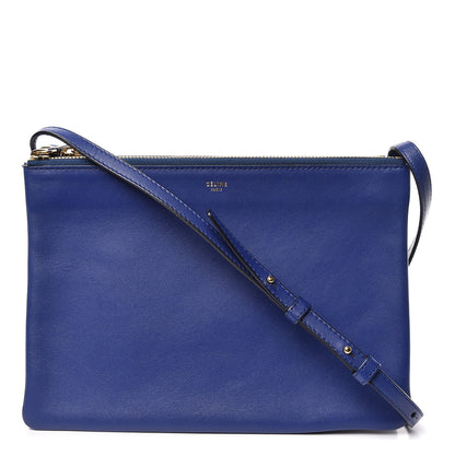 Celine Lambskin Large Trio Crossbody Bag Indigo 1 of 14