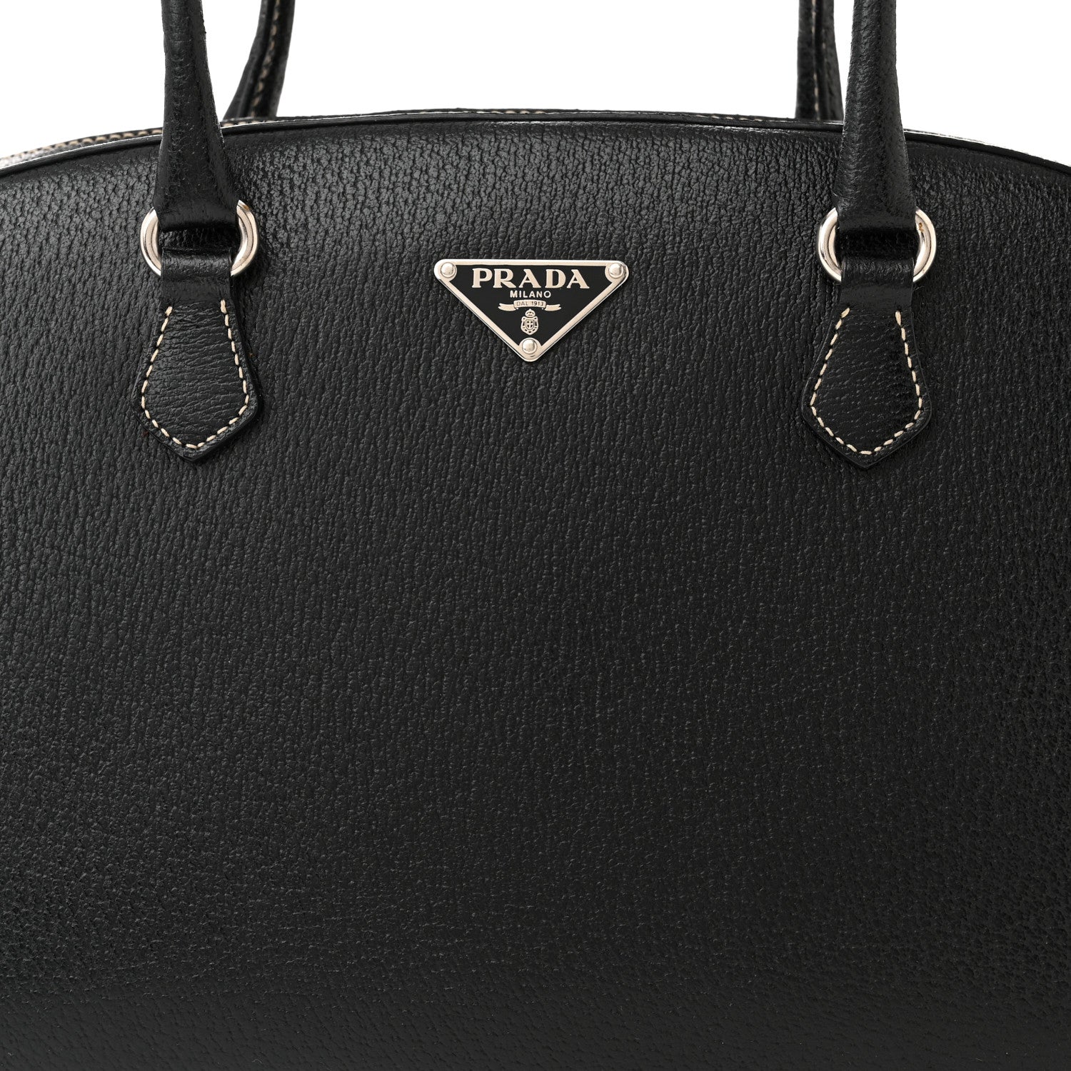 Prada Goatskin Bowling Bag Black 8 of 14