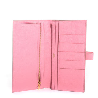Hermes Epsom Bearn Gusset Wallet Rose Confetti 8 of 8