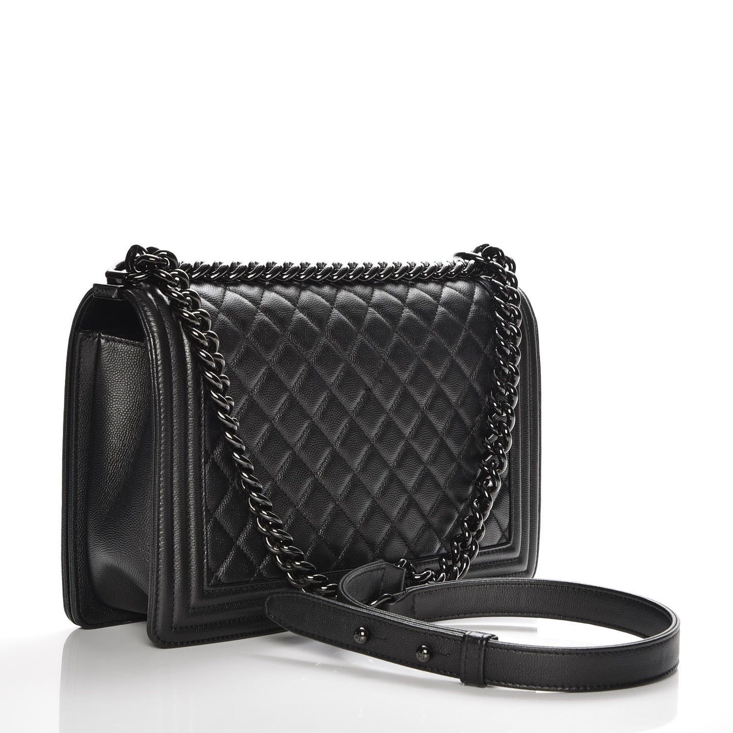Caviar Quilted New Medium Boy Flap So Black