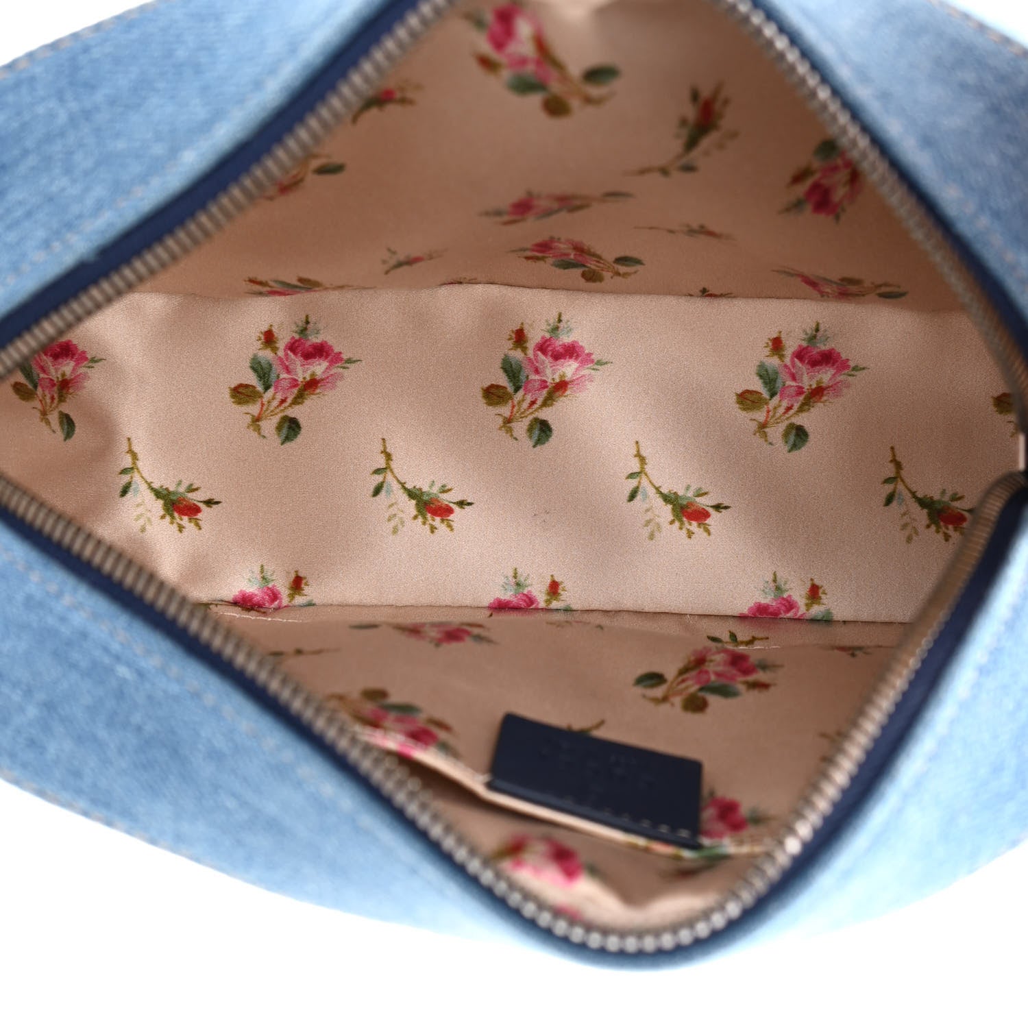 Gucci Denim Matelasse Small Pearly GG Marmont Chain Shoulder Bag Blue 5 of 10