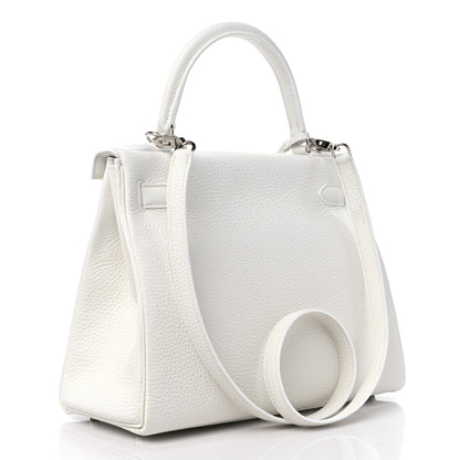 Hermes Taurillon Clemence Kelly Retourne 28 New White 3 of 10