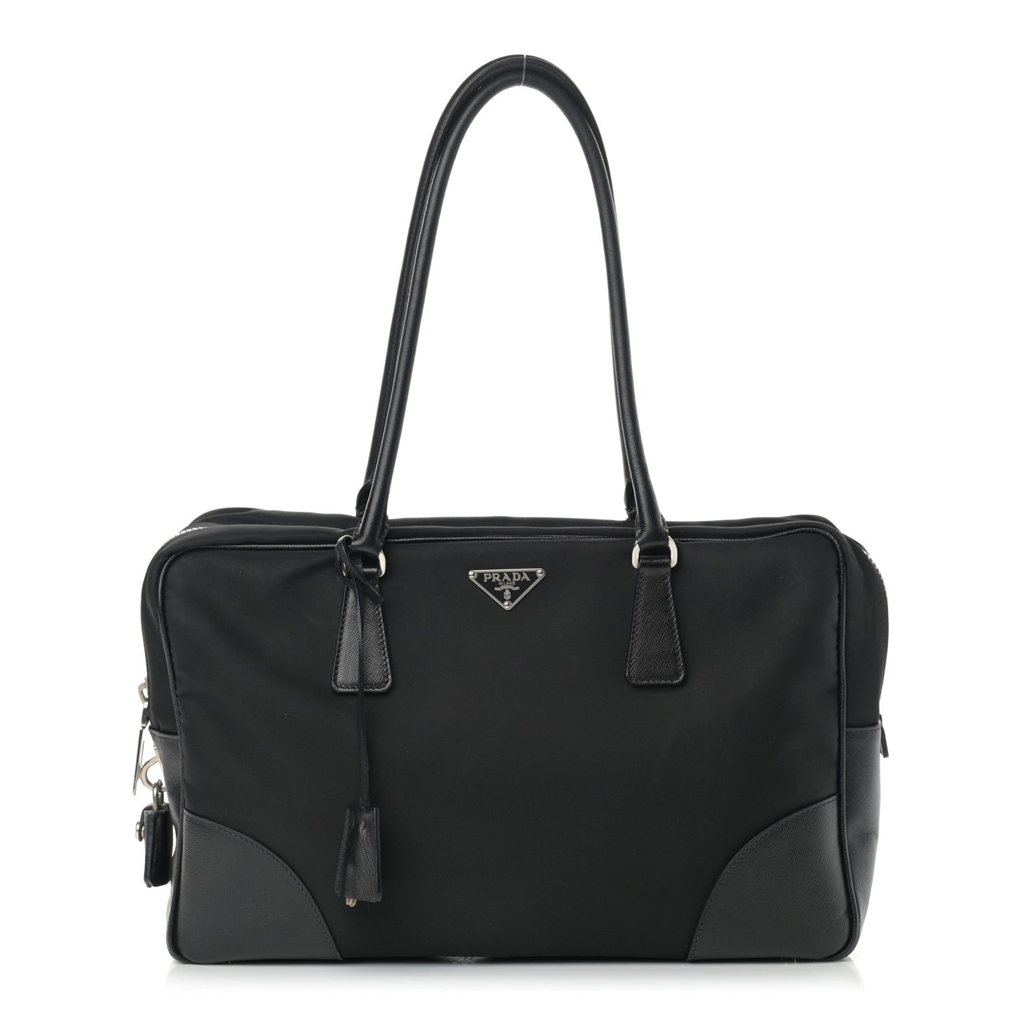 Tessuto Nylon Saffiano Tote Black