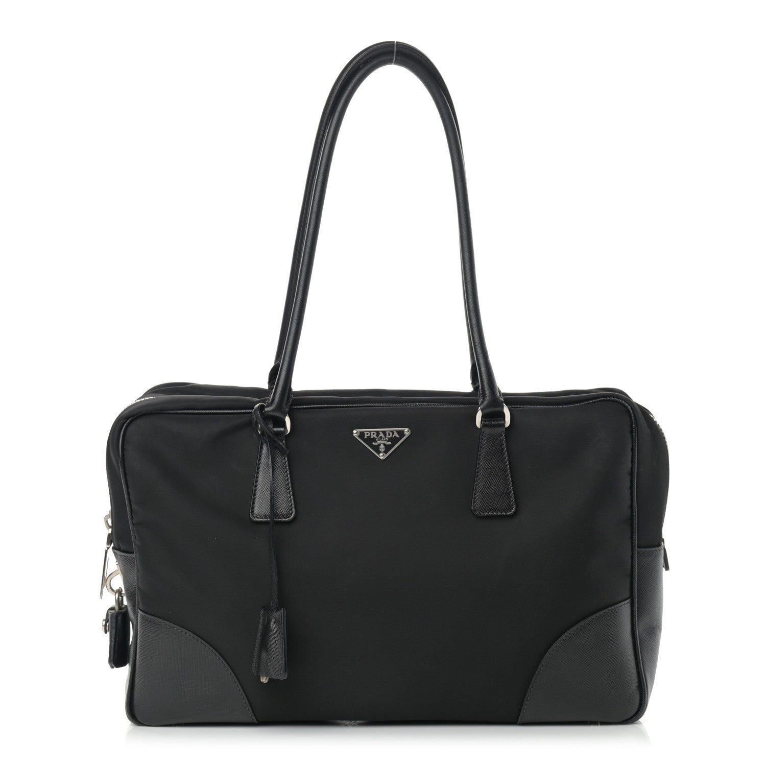 Prada Tessuto Nylon Saffiano Tote Black 1 of 15